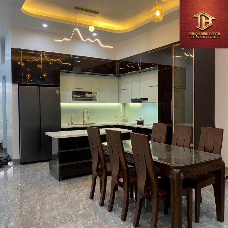 Tủ Bếp Gỗ Công Nghiệp MDF Hiện Đại - TG03