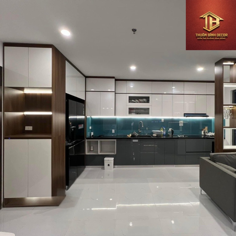 Tủ Bếp Gỗ Công Nghiệp MDF Lõi Xanh - TG02