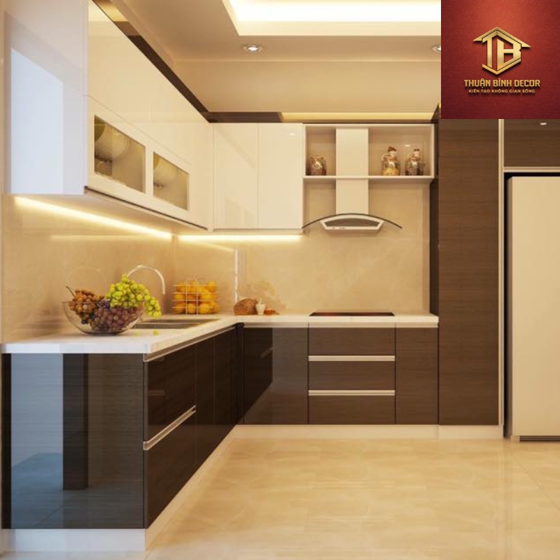 Tủ Bếp Gỗ Công Nghiệp MDF Cao Cấp - TG07