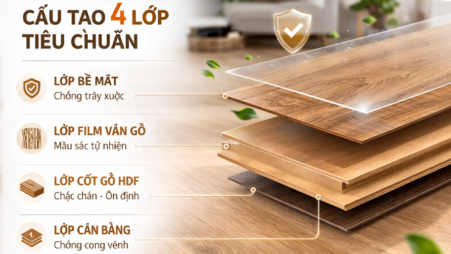 Cấu tạo của sàn gỗ Morser
