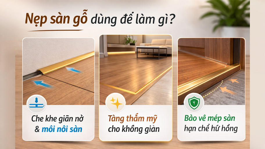 Nẹp sàn gỗ dùng để làm gì