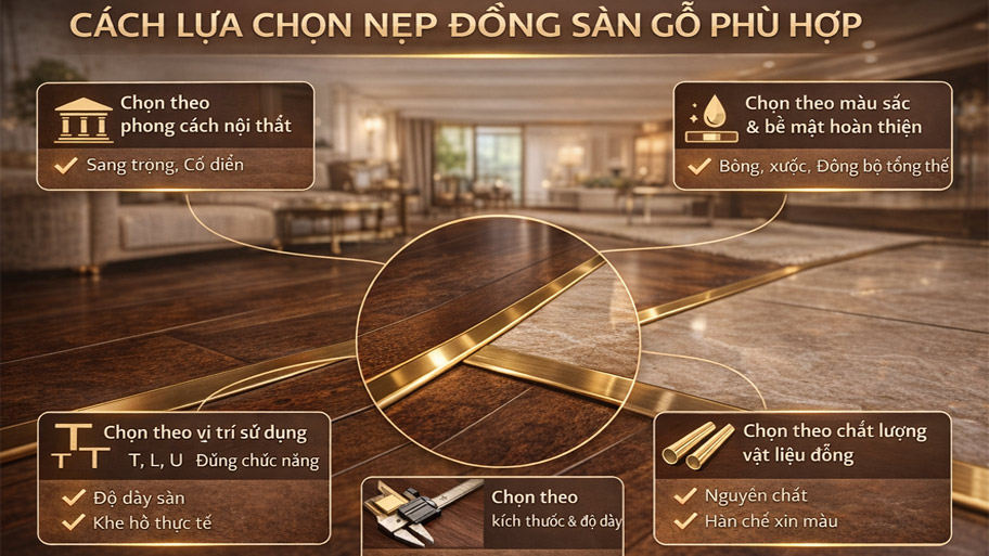 Cách lựa chọn nẹp đồng sàn gỗ phù hợp