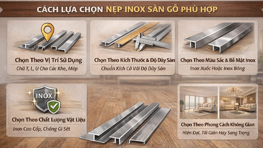 Cách lựa chọn nẹp inox sàn gỗ phù hợp