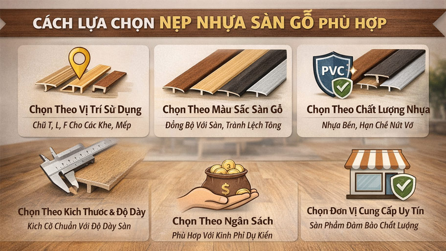 Cách lựa chọn nẹp nhựa sàn gỗ phù hợp