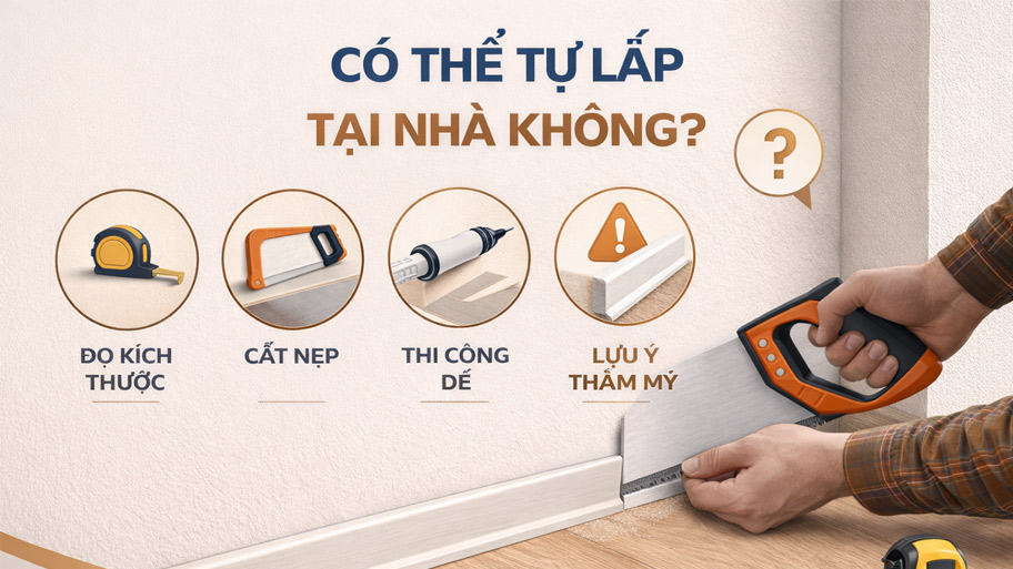 Có thể tự lắp nép cân tường tại nhà không