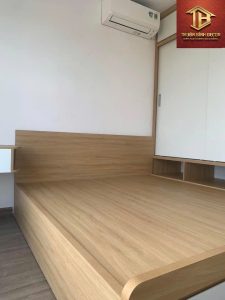 Mẫu giường ngủ bằng gỗ đơn giản