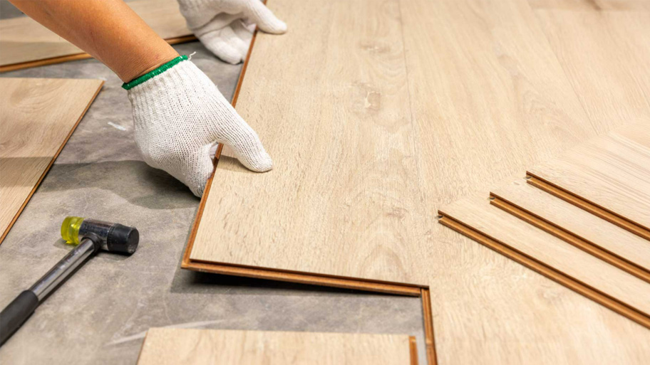Mẫu sàn gỗ hèm khóa bằng công nghiệp