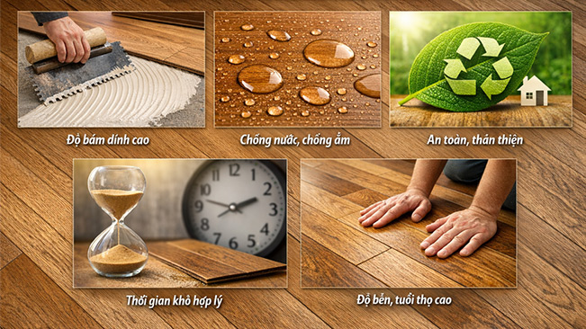 Tiêu chí chọn keo dán sàn gỗ chất lượng