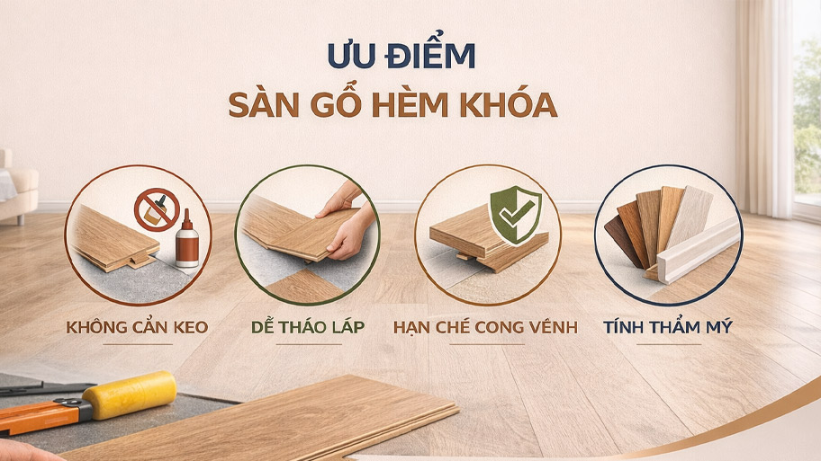 Ưu điểm của sàn gỗ hèm khóa