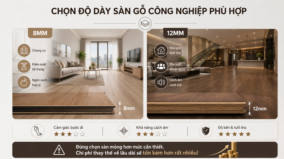 Chọn độ dày gạch phù hợp