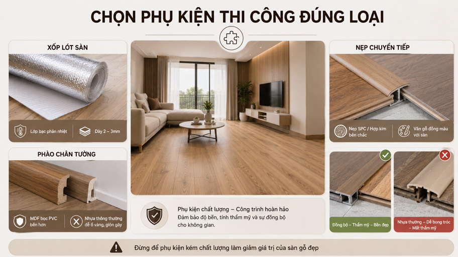 Chọn phụ kiện thi công đúng loại